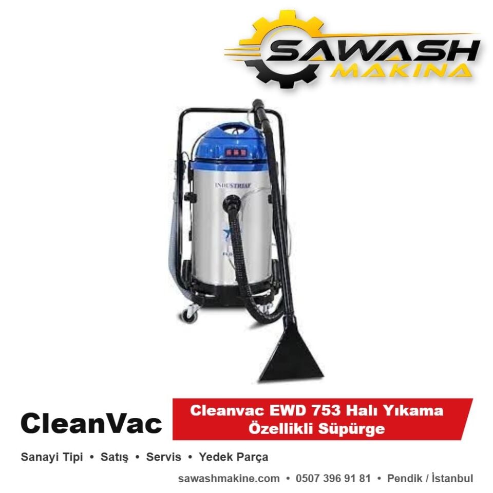 Cleanvac EWD 753 Halı Yıkama Özellikli Süpürge