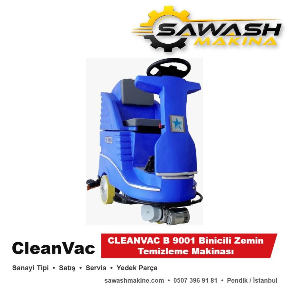 Cleanvac B 9001 Binicili Zemin Temizleme Makinesi
