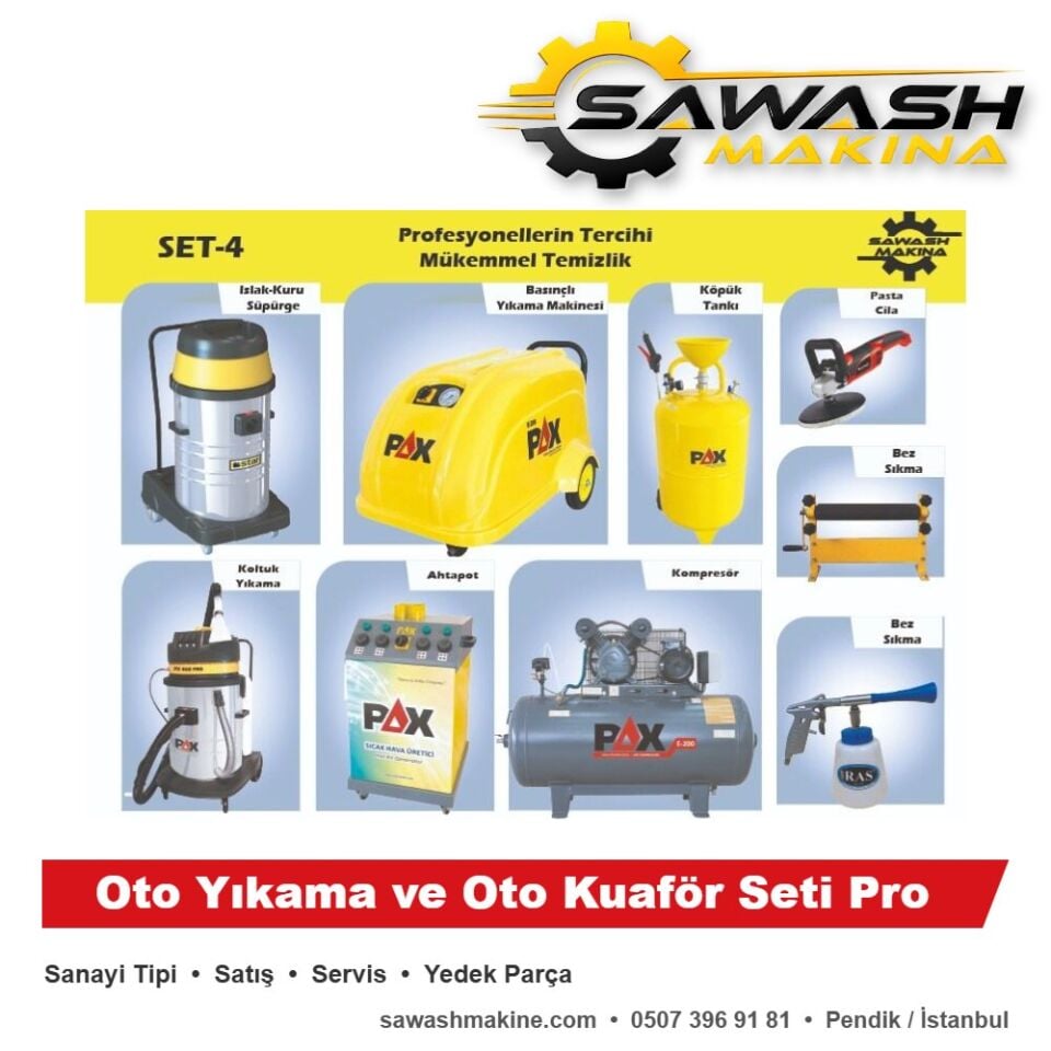 Oto Yıkama ve Oto Kuaför Seti Pro