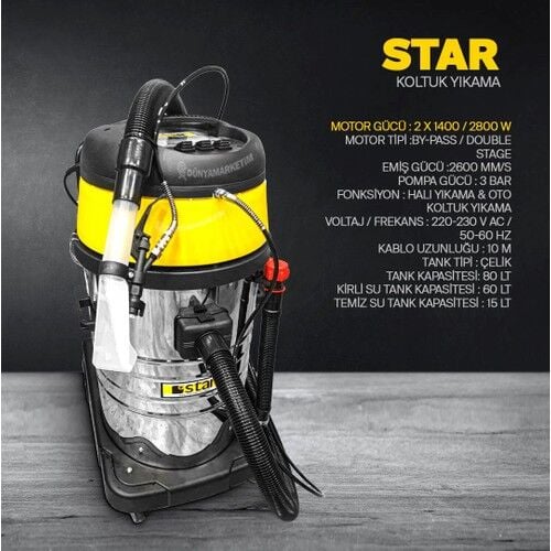 Star  Halı ve Koltuk Yıkama Makinası