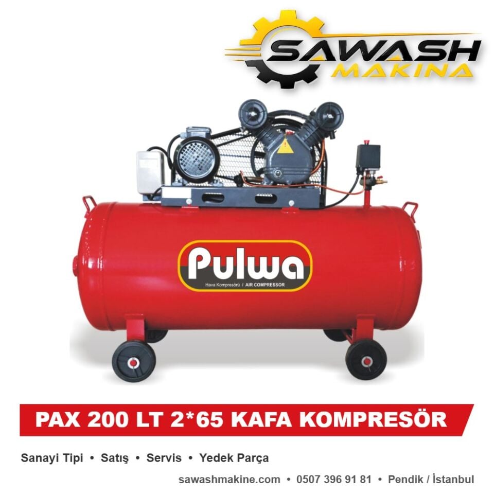 PAX 200 Lt 2x65 Kafa Kompresör