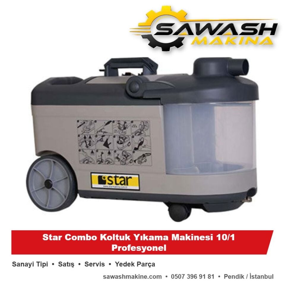 Star Combo Koltuk Yıkama Makinesi 10/1 Profesyonel