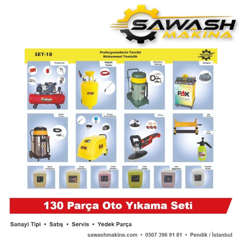 130 Parça Oto Yıkama Seti