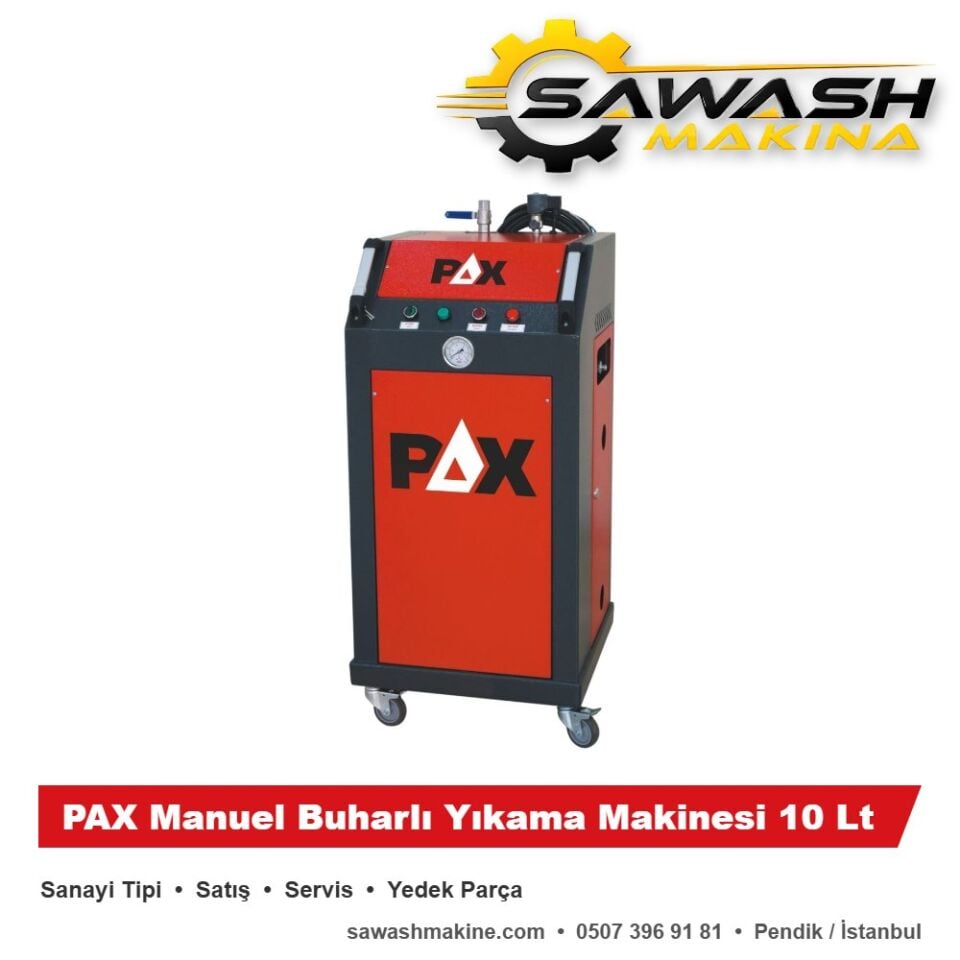 PAX Manuel Buharlı Yıkama Makinesi 10 Lt