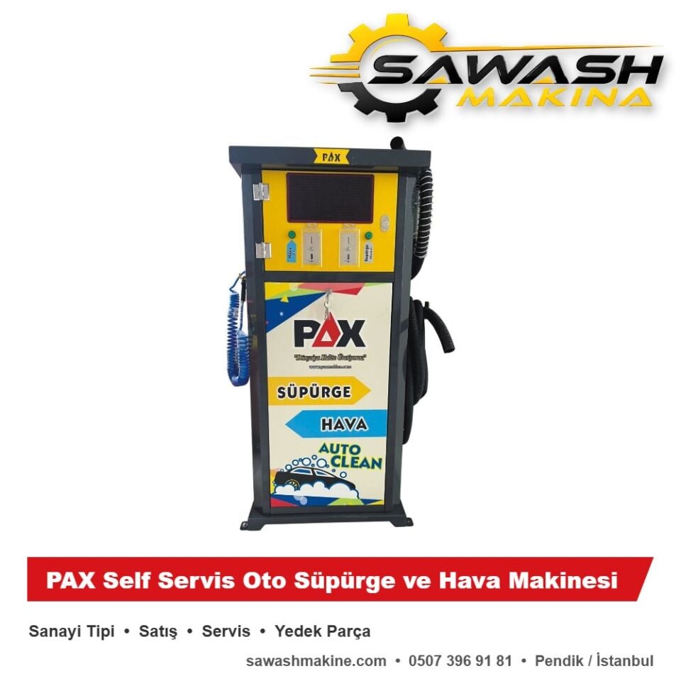 PAX Self Servis Oto Süpürge ve Hava Makinesi