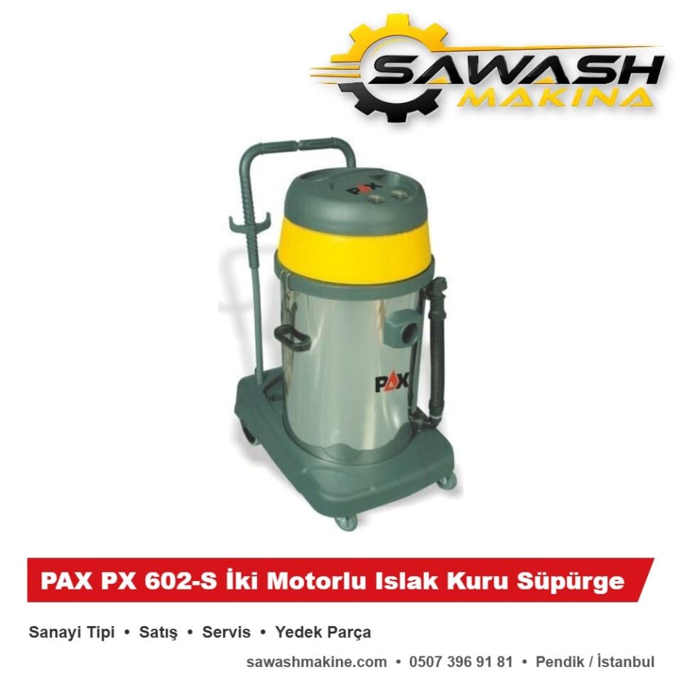PAX PX 602-S İki Motorlu Islak Kuru Süpürge
