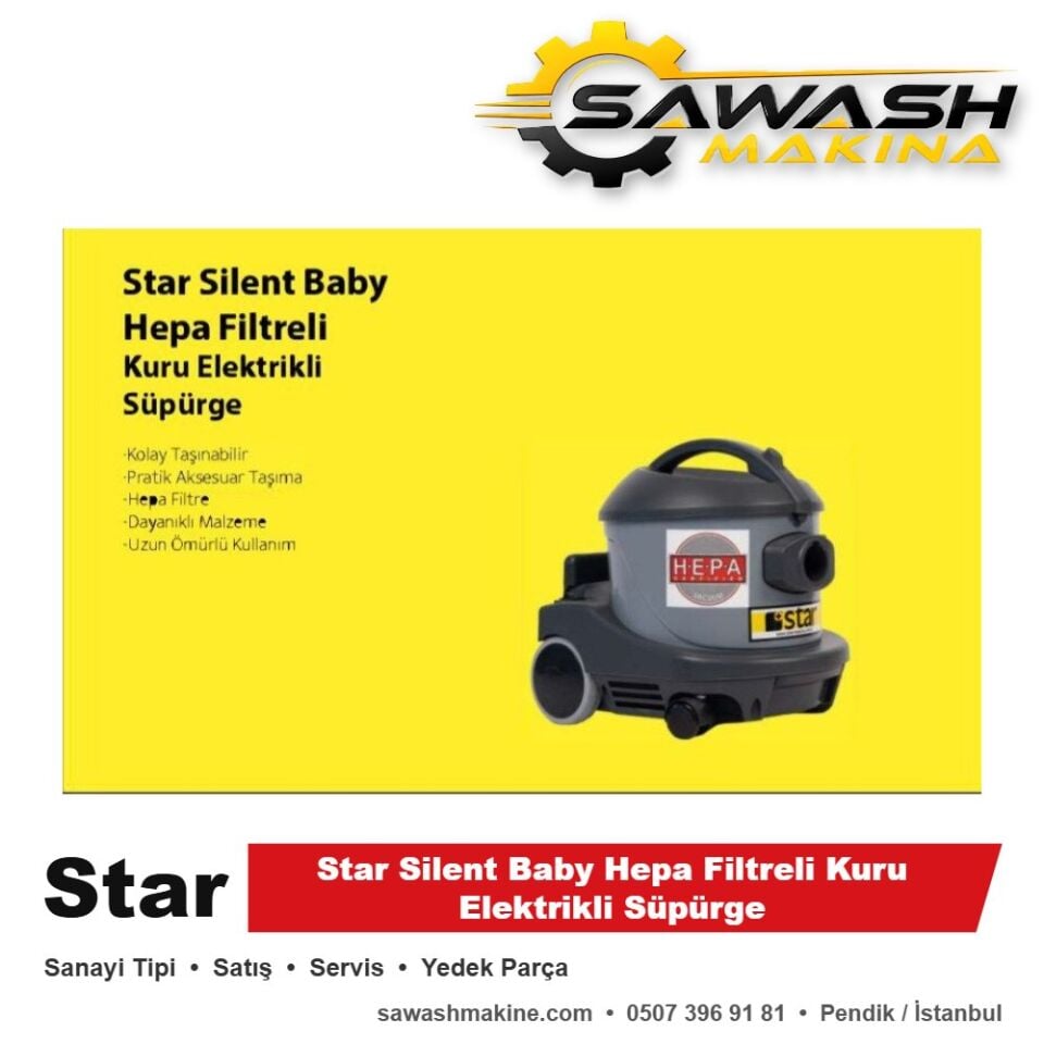 Star Silent Baby Hepa Filtreli Kuru Elektrikli Süpürge