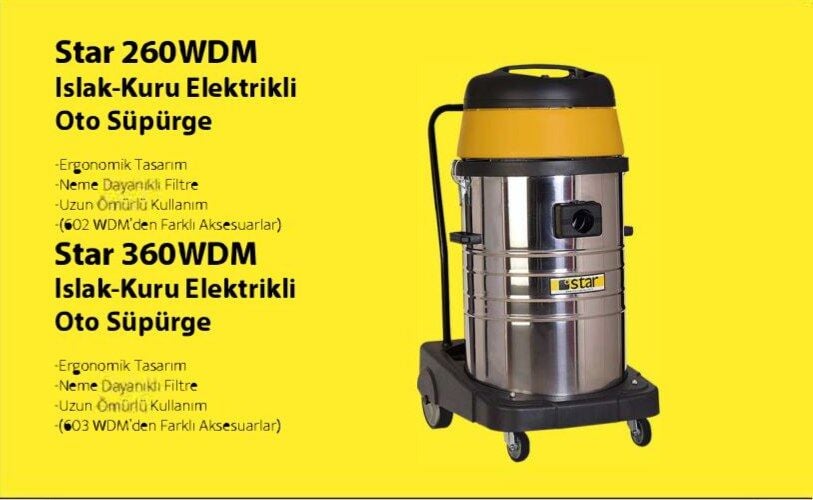 Star 360WDM Islak-Kuru Elektrikli Oto Süpürge