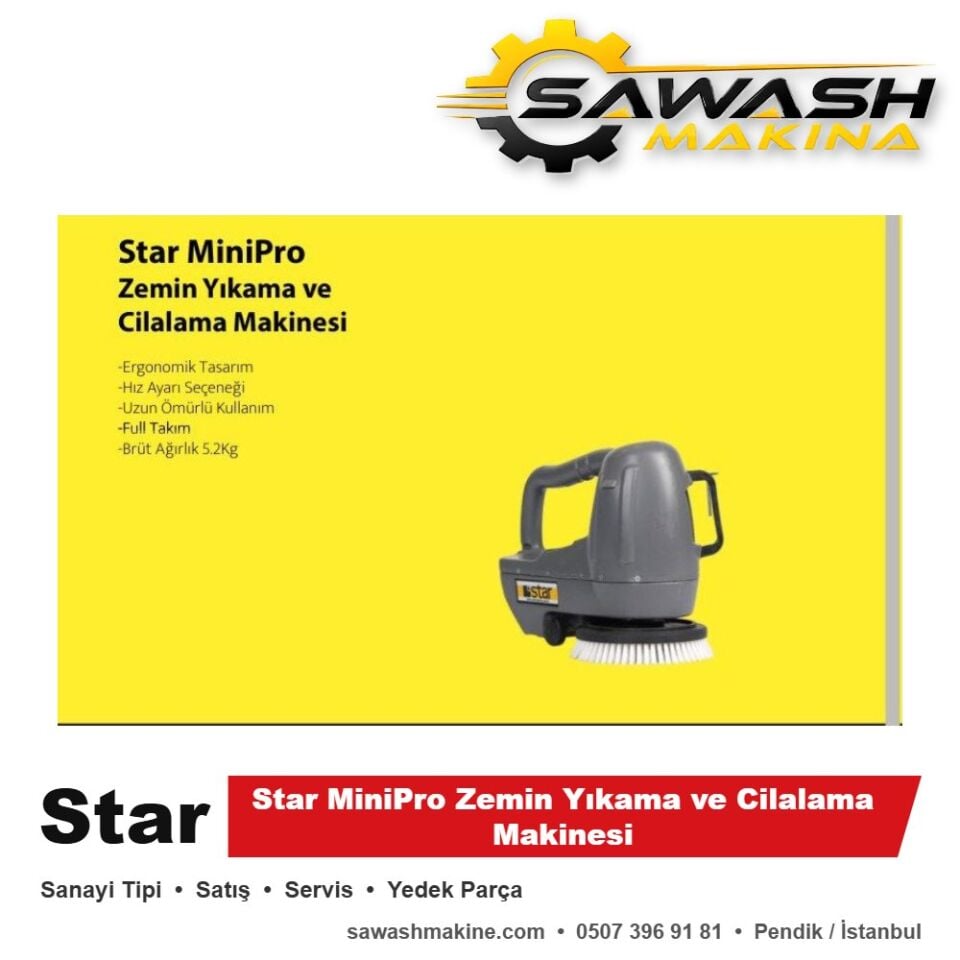 Star MiniPro Zemin Yıkama ve Cilalama Makinesi