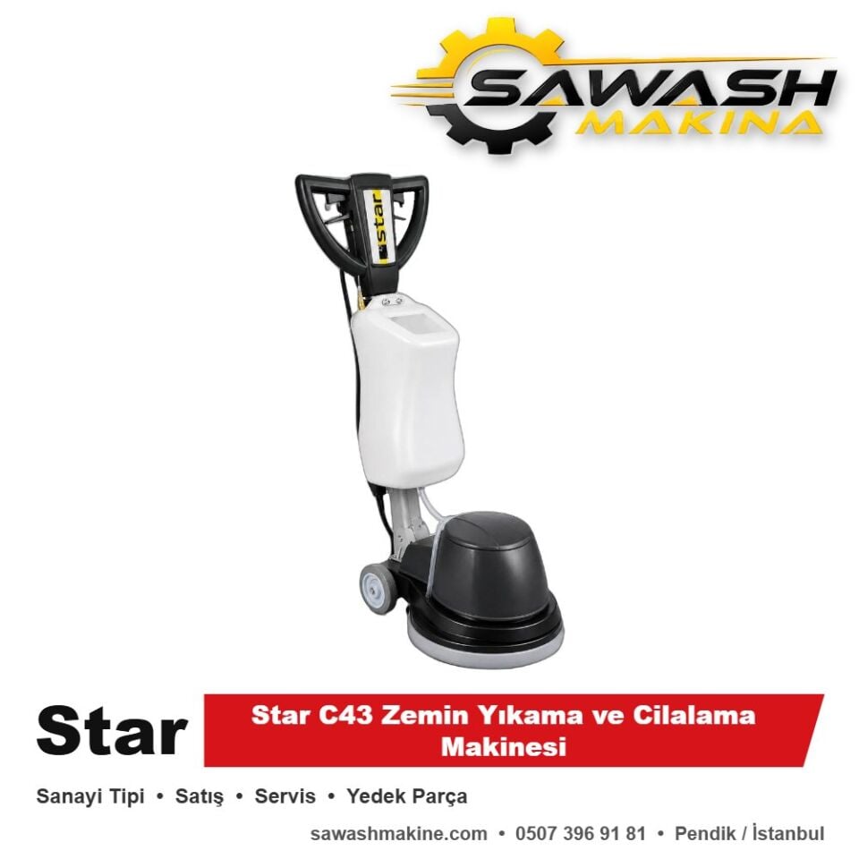 Star C43 Zemin Yıkama ve Cilalama Makinesi