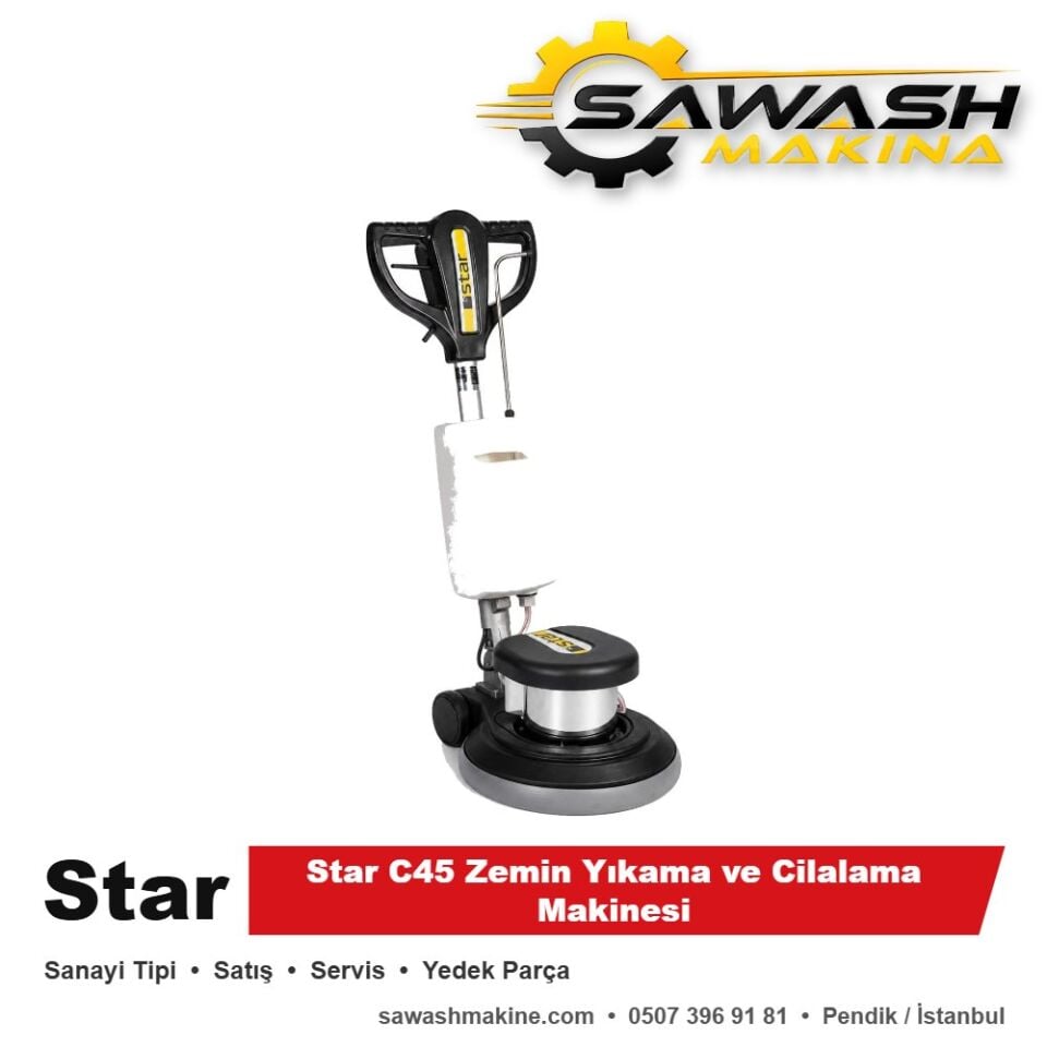 Star C45 Zemin Yıkama ve Cilalama Makinesi