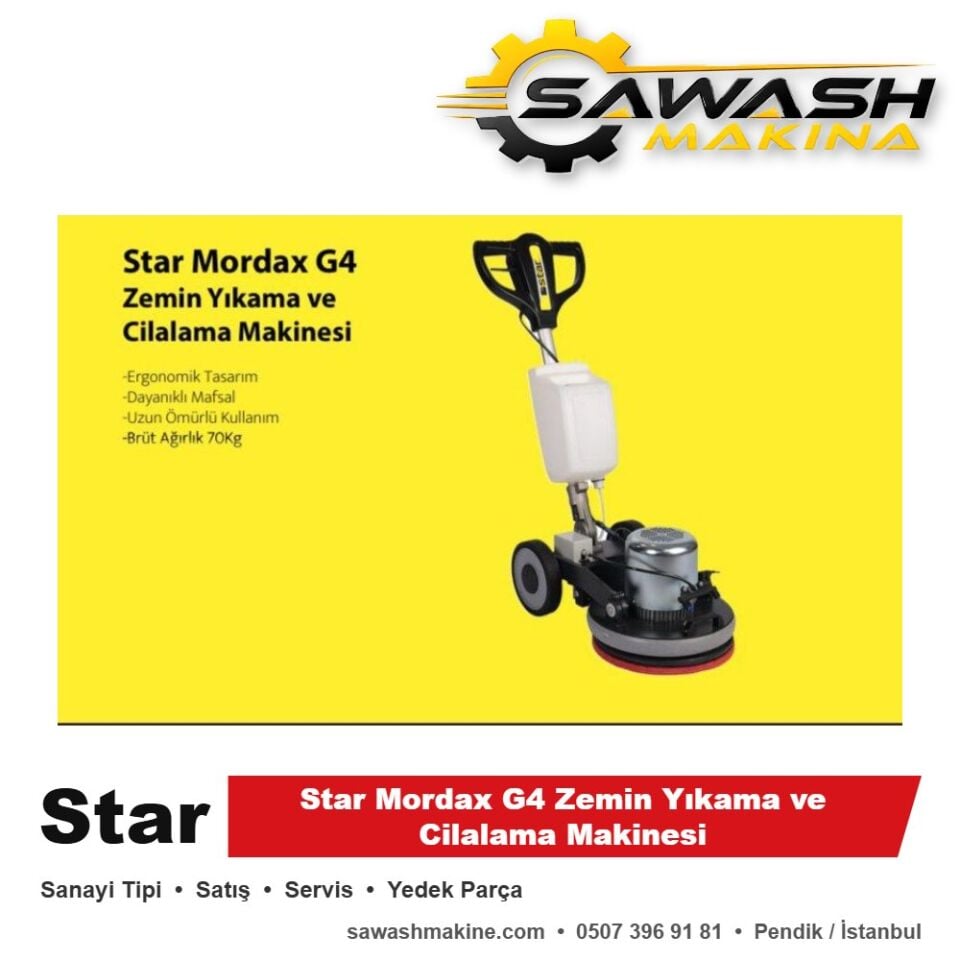 Star Mordax G4 Zemin Yıkama ve Cilalama Makinesi