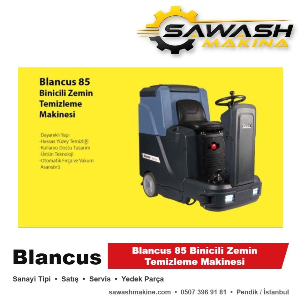 Blancus 85 Binicili Zemin Temizleme Makinesi