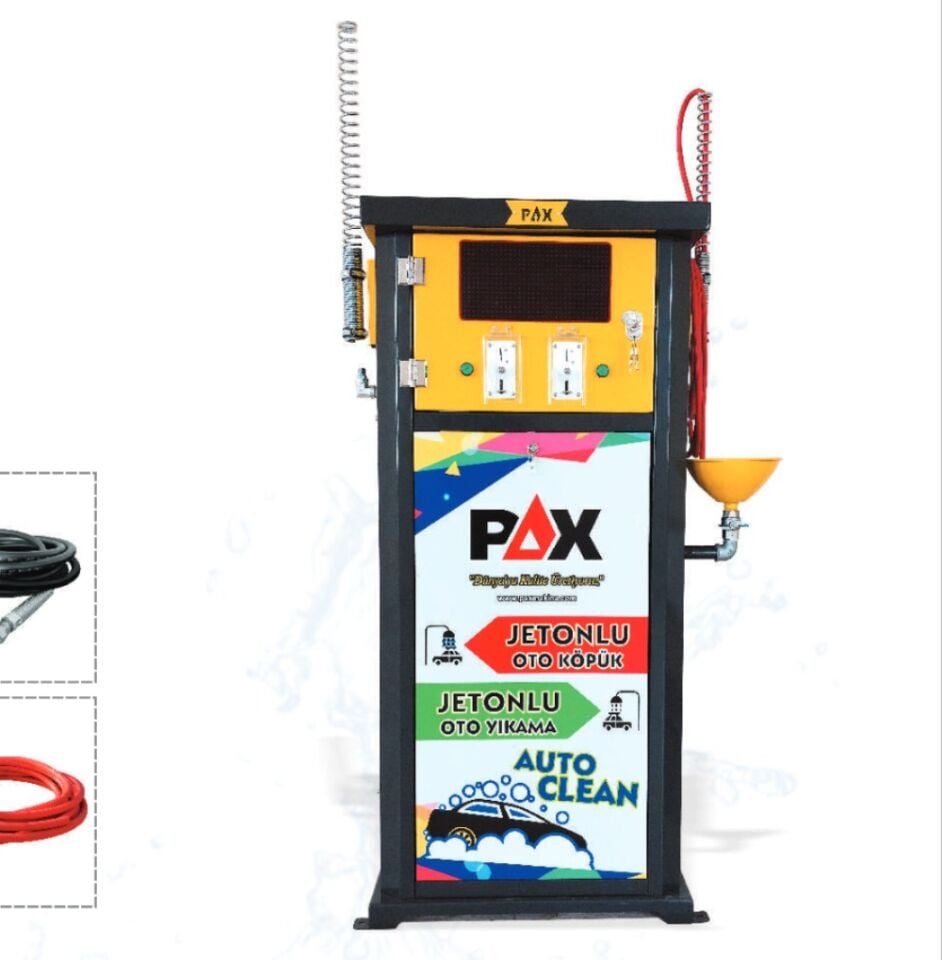 PAX PX-SSB5F Self Servis 5 Fonksiyonlu Kağıt Paralı Yıkama Makinesi