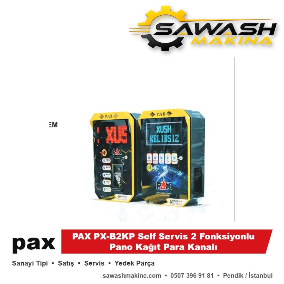 PAX PX-B2KP Self Servis 2 Fonksiyonlu Pano Kağıt Para Kanalı