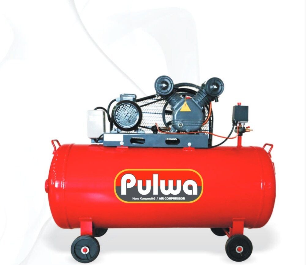 Pulwa PS-200-T 200 Lt Pistonlu Hava Kompresörü 3 HP Trifaz