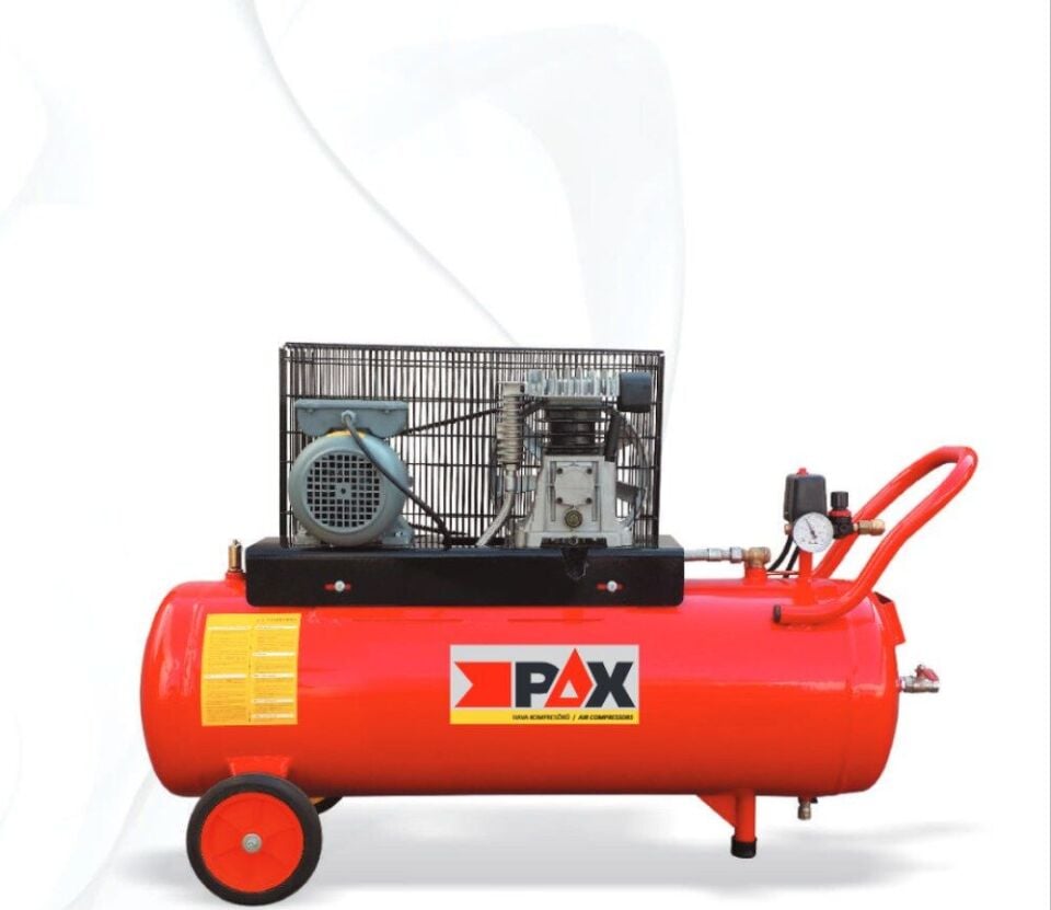 PAX PHK-100-T 100 Lt Pistonlu Hava Kompresörü 2 HP (İtalyan Abac Kafa) Trifaz