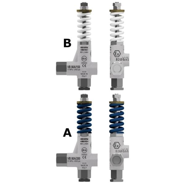 PA VB 80 - Aisi 316 Atex -Viton O-rings Bypass Valfi