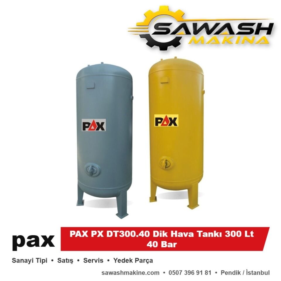 PAX PX DT300.40 Dik Hava Tankı 300 Lt 40 Bar