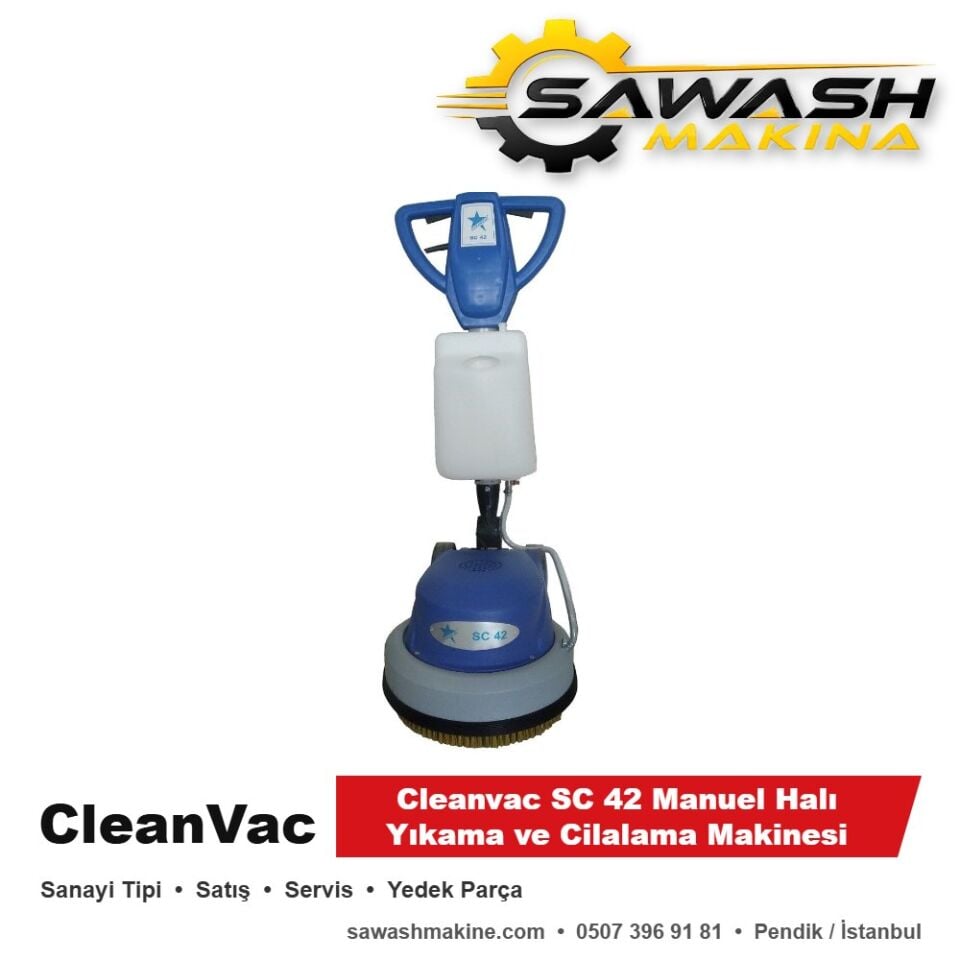 Cleanvac SC 42 Manuel Halı Yıkama ve Cilalama Makinesi