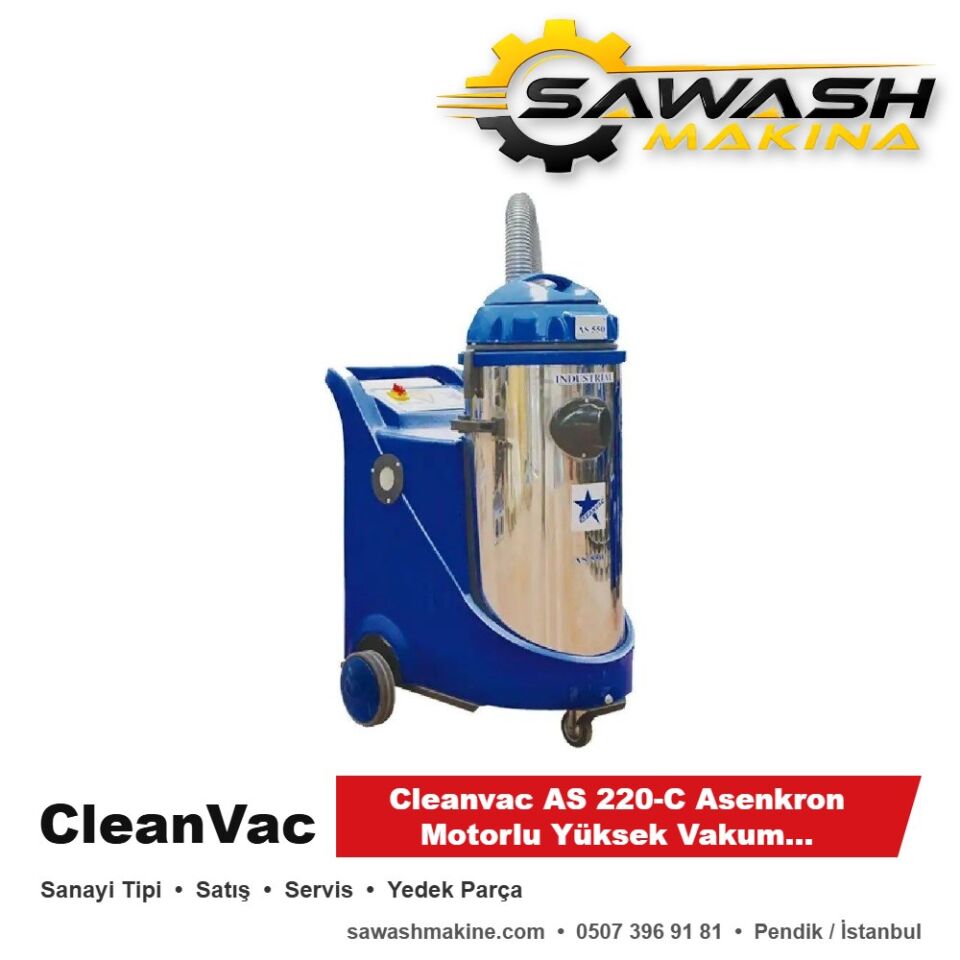Cleanvac AS 220-C Asenkron Motorlu Yüksek Vakum Makinesi (Oto Kuaför)