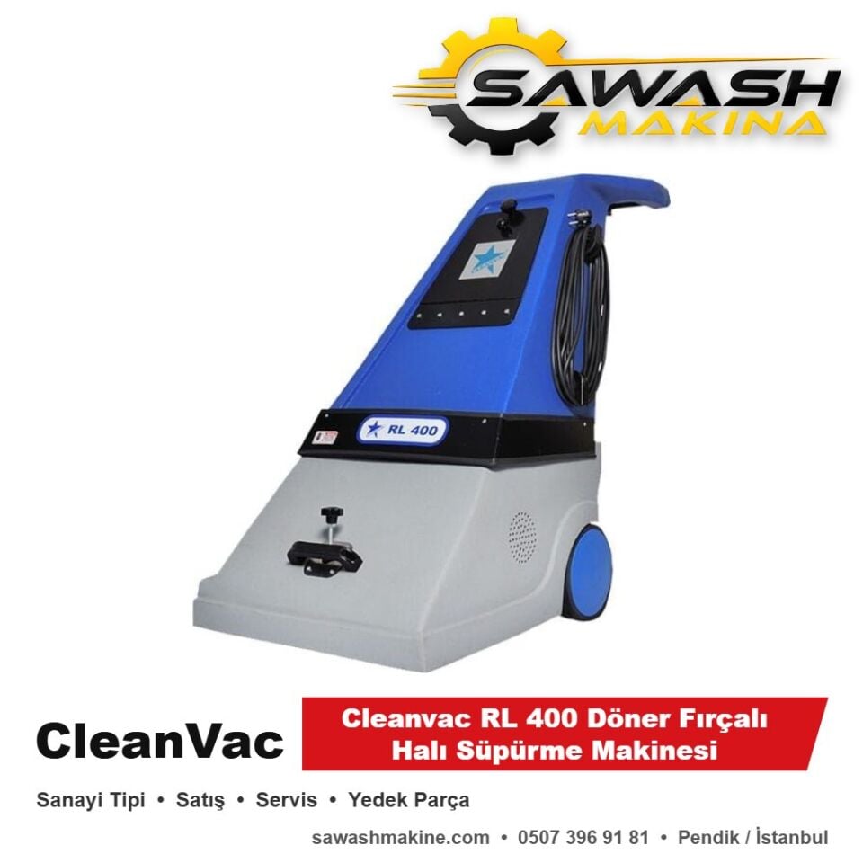 Cleanvac RL 400 Döner Fırçalı Halı Süpürme Makinesi
