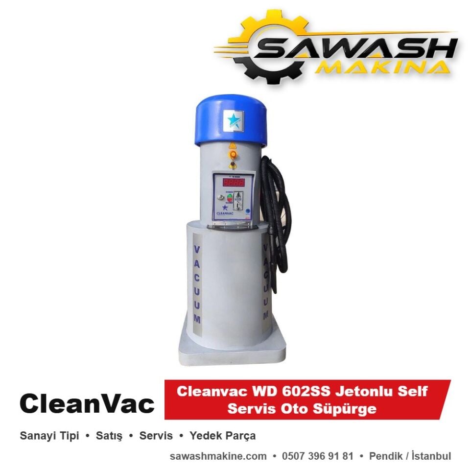 Cleanvac WD 602SS Jetonlu Self Servis Oto Süpürge