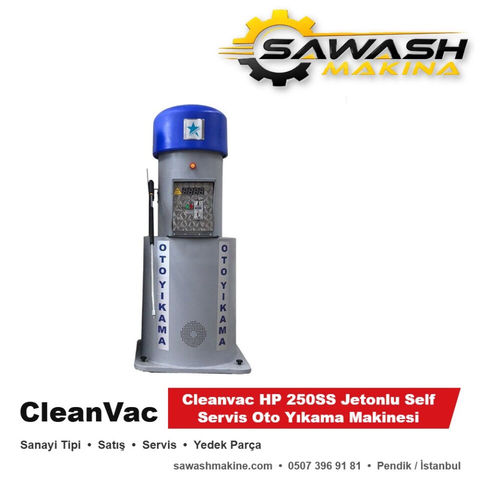 Cleanvac HP 250SS Jetonlu Self Servis Oto Yıkama Makinesi