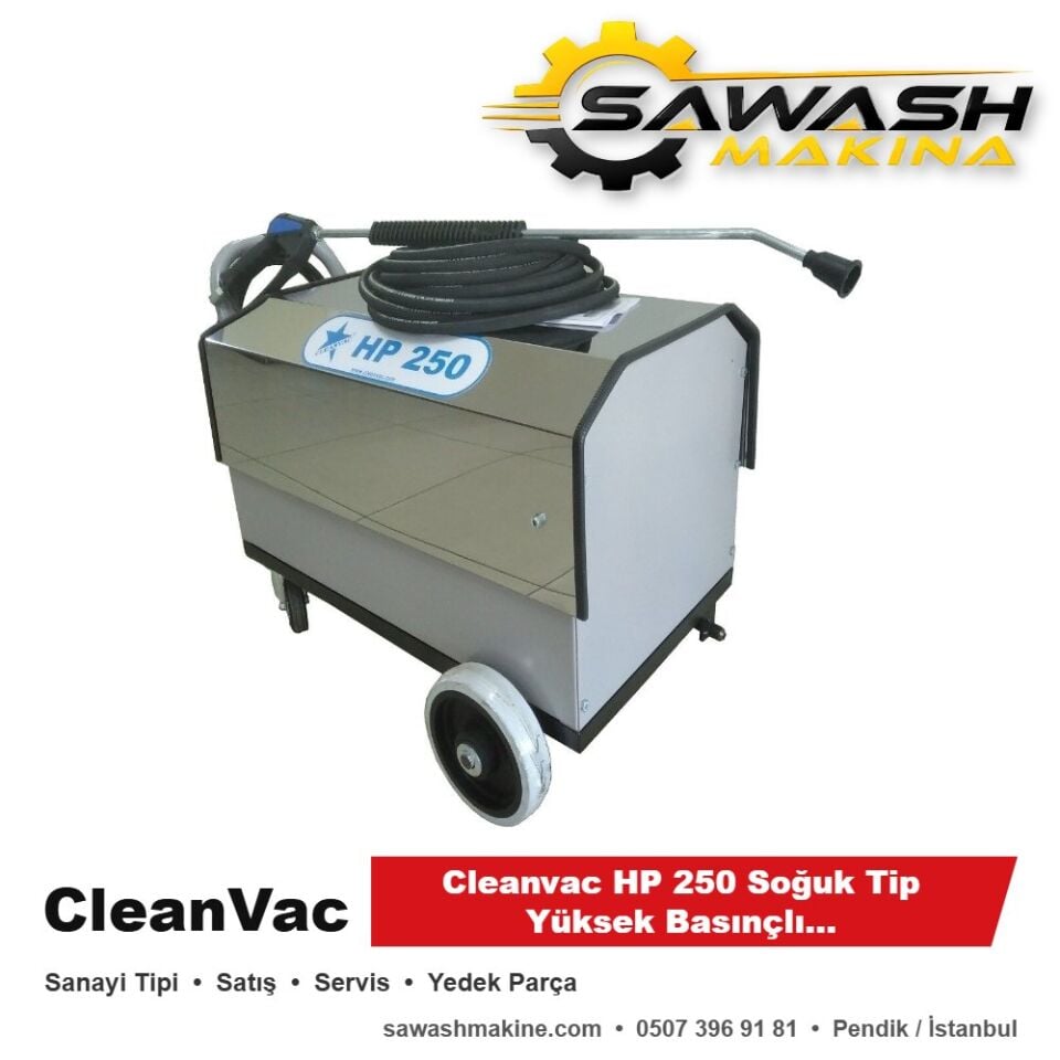 Cleanvac HP 250 Soğuk Tip Yüksek Basınçlı Yıkama Makinesi