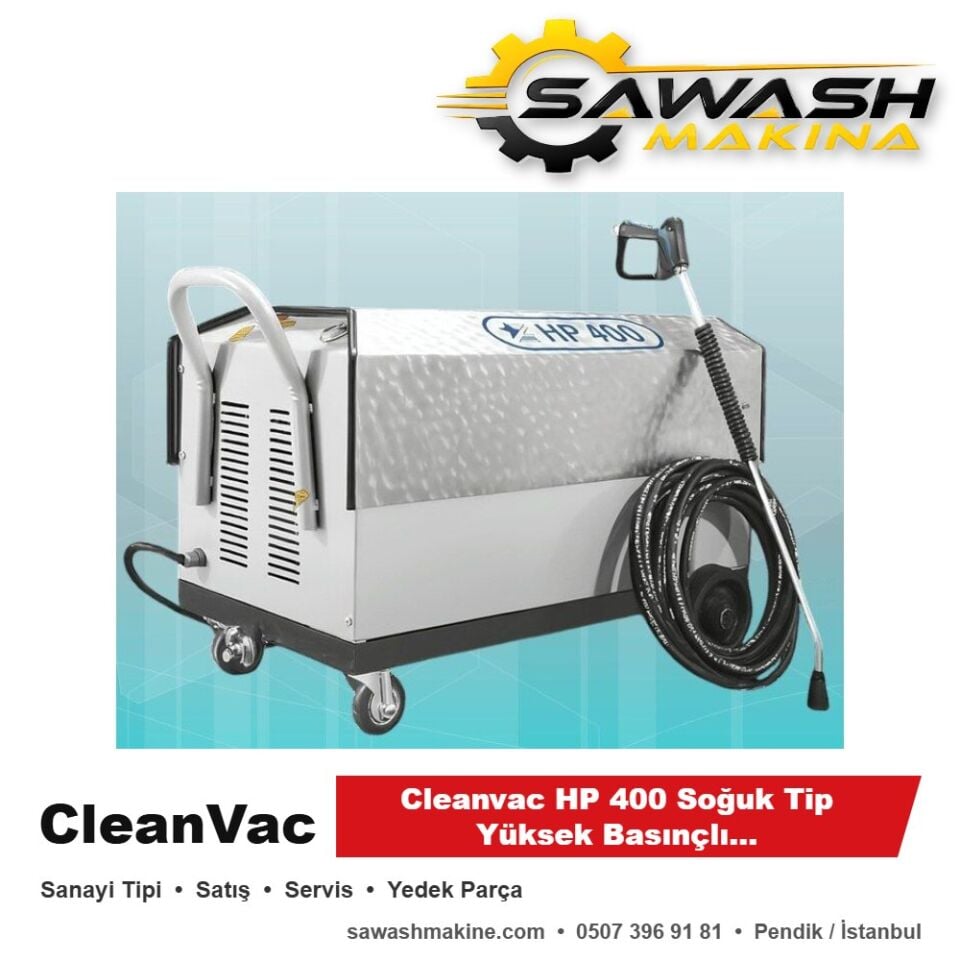 Cleanvac HP 400 Soğuk Tip Yüksek Basınçlı Yıkama Makinesi Tetikli