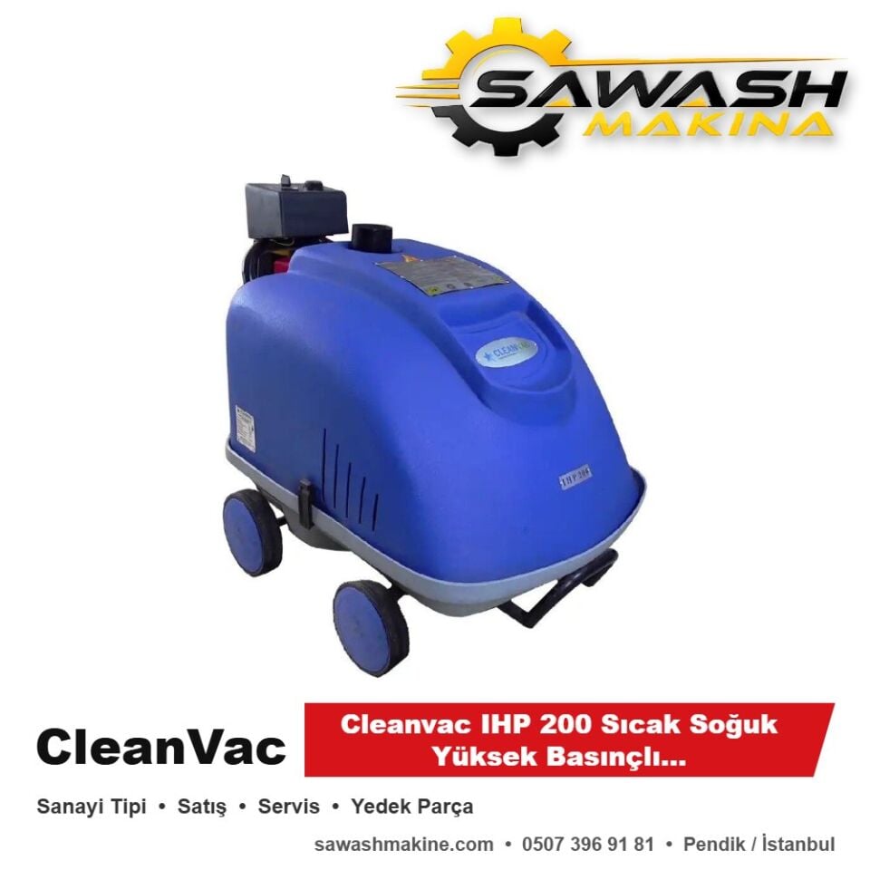 Cleanvac IHP 200 Sıcak Soğuk Yüksek Basınçlı Yıkama Makinesi