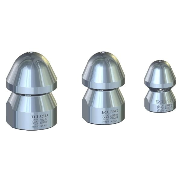 PA RU - Drain cleaning zinc-plated steel nozzle Kumlama / Kanal Açma Nozulu