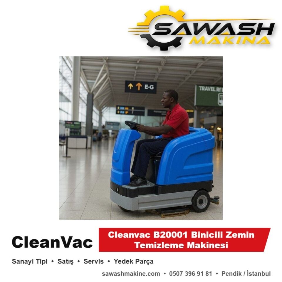 Cleanvac B20001 Binicili Zemin Temizleme Makinesi