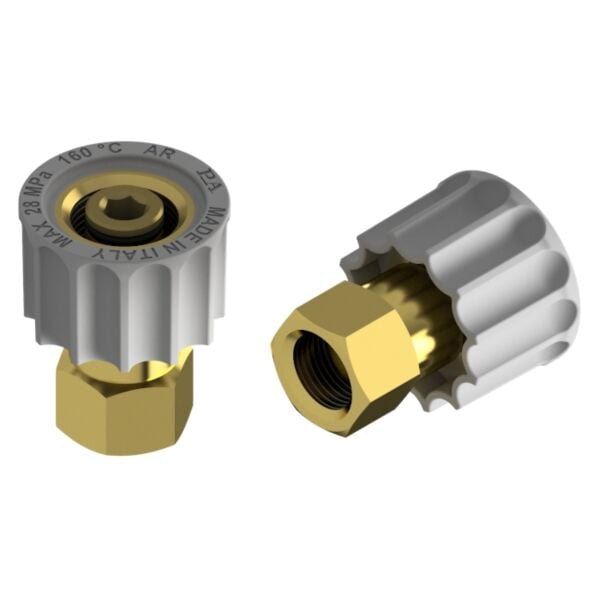 PA AR1 - ''B'' Coupler M21- 3 pcs. rotating pin - Bsp Vidalı Hızlı Kaplin