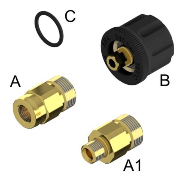 PA AR4 - Coupler M22 +hexagonal joint - Bsp Vidalı Hızlı Kaplin