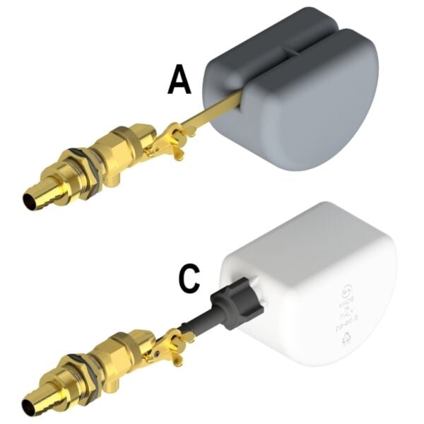 PA RGO - Brass float valve + 17mm hose barb + strainer Yıkama Makinesi Aksesuarı