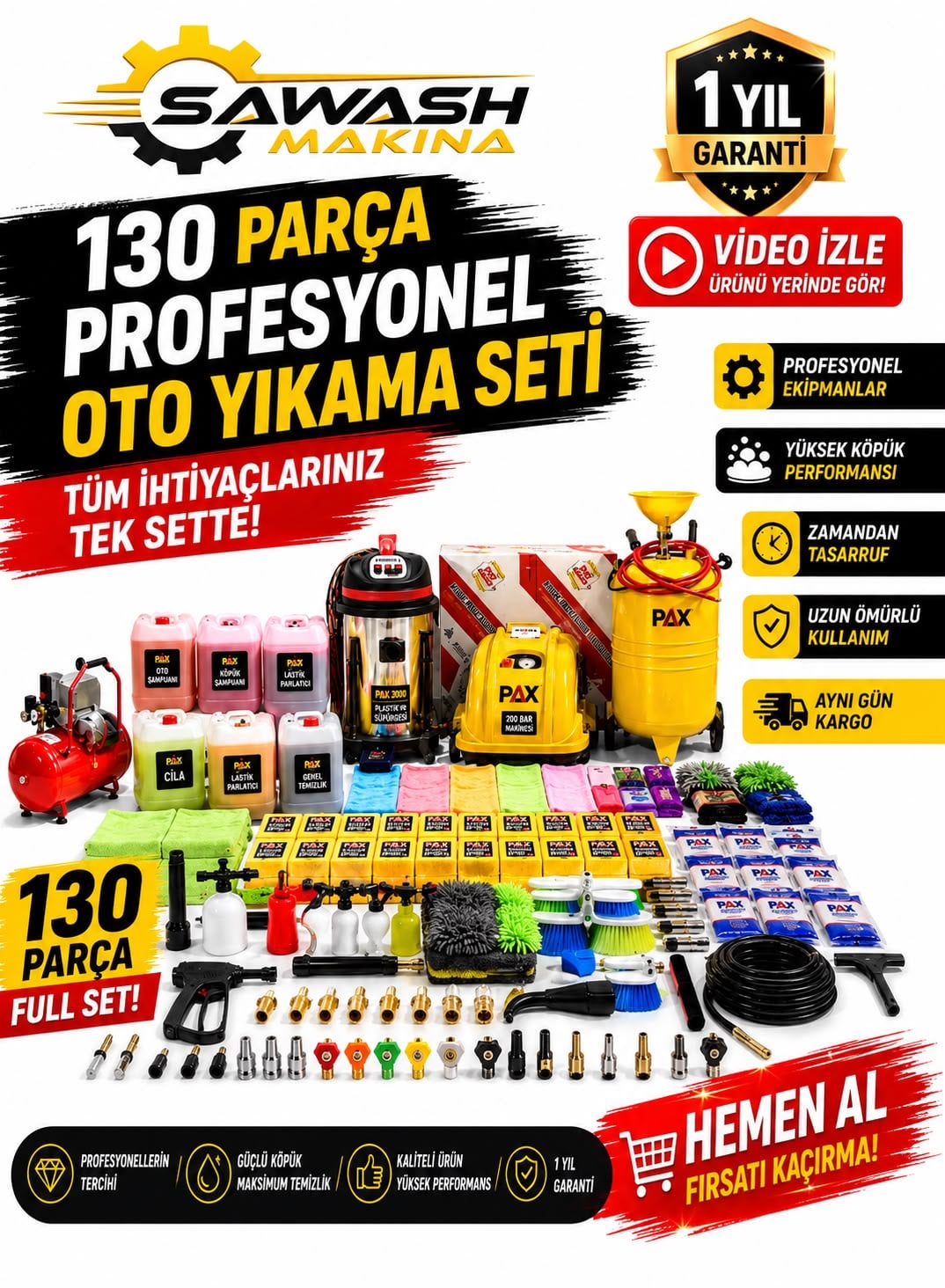130 Parça Profesyonel Set